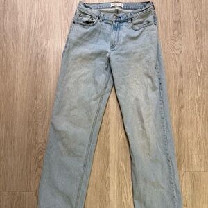 Abercrombie & Fitch Light Blue Straight-Leg Jeans